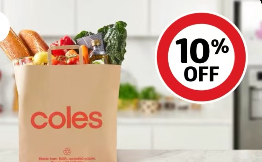 Coles超市购物10%折扣！