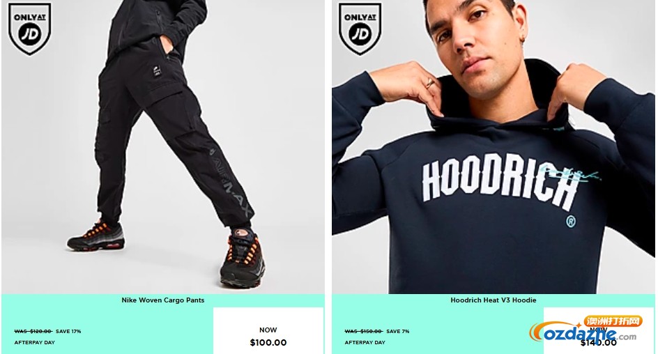 JD Sports AfterPay Day促销：最高50%折扣！
